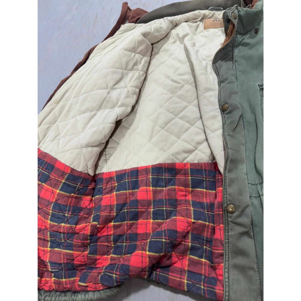 Vintage American Eagle Outfitters Canvas Field Jacket Olive Green Distressed L - Picture 4 of 10
